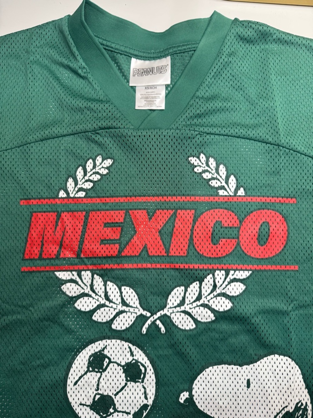 Peanuts Green Mexico Snoopy Soccer Graphic Jersey - Picture 4 of 5